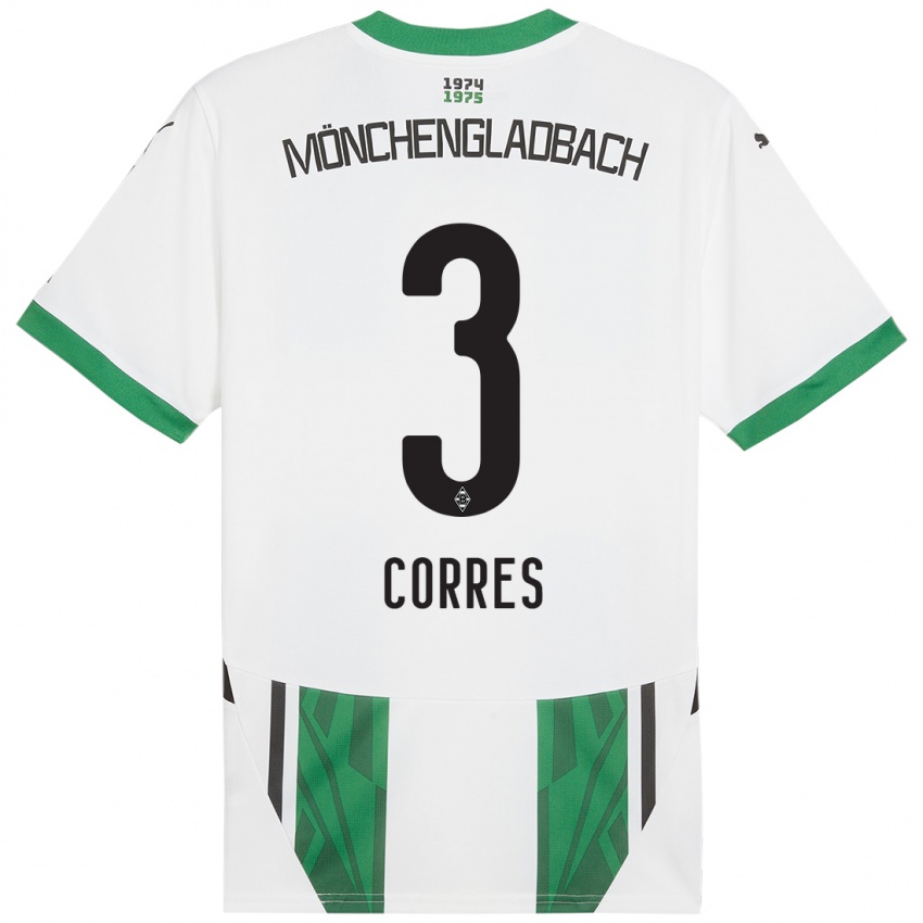 Kinderen Carolin Corres #3 Wit Groen Thuisshirt Thuistenue 2024/25 T-Shirt