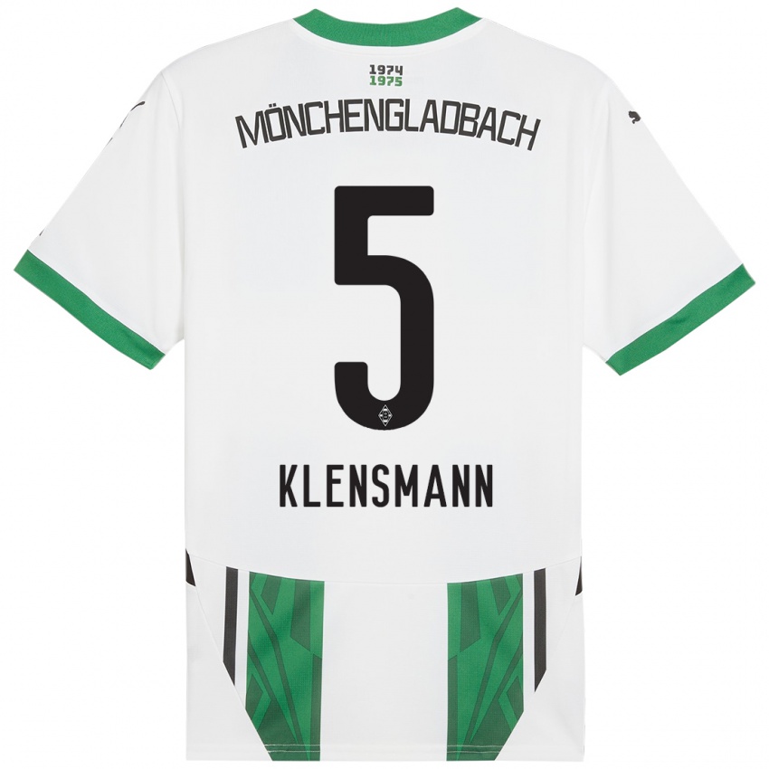 Kinderen Paula Klensmann #5 Wit Groen Thuisshirt Thuistenue 2024/25 T-Shirt