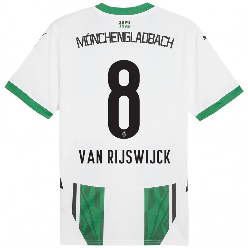 Kinderen Britt Van Rijswijck #8 Wit Groen Thuisshirt Thuistenue 2024/25 T-Shirt