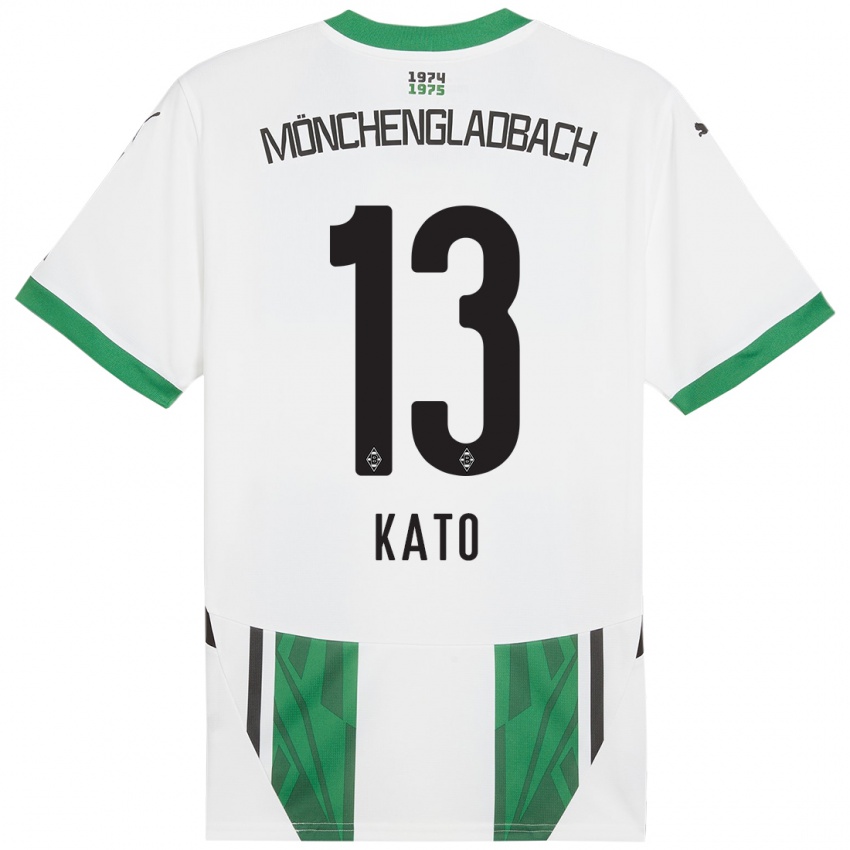 Kinderen Mizuho Kato #13 Wit Groen Thuisshirt Thuistenue 2024/25 T-Shirt