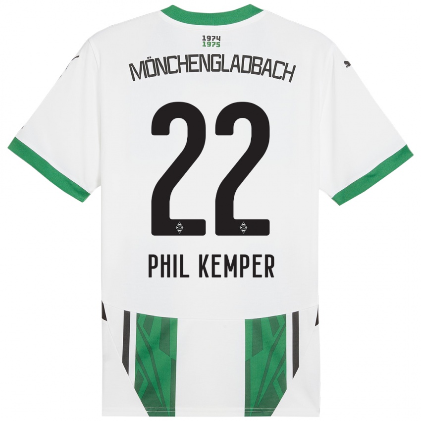 Kinderen Phil Kemper #22 Wit Groen Thuisshirt Thuistenue 2024/25 T-Shirt