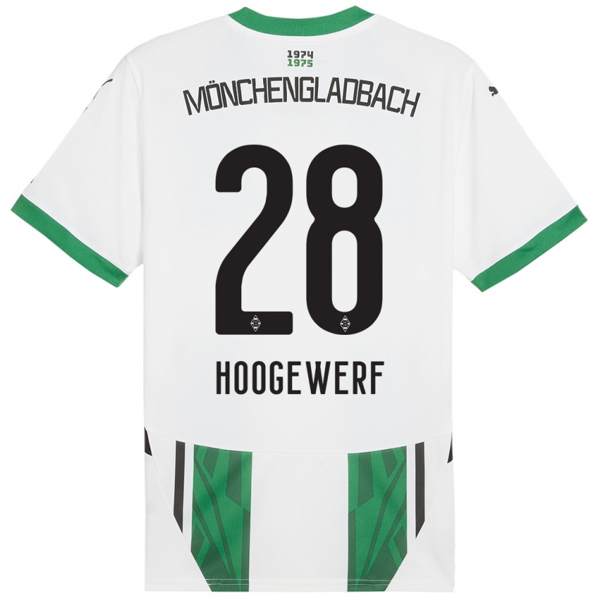 Kinderen Dillon Hoogewerf #28 Wit Groen Thuisshirt Thuistenue 2024/25 T-Shirt