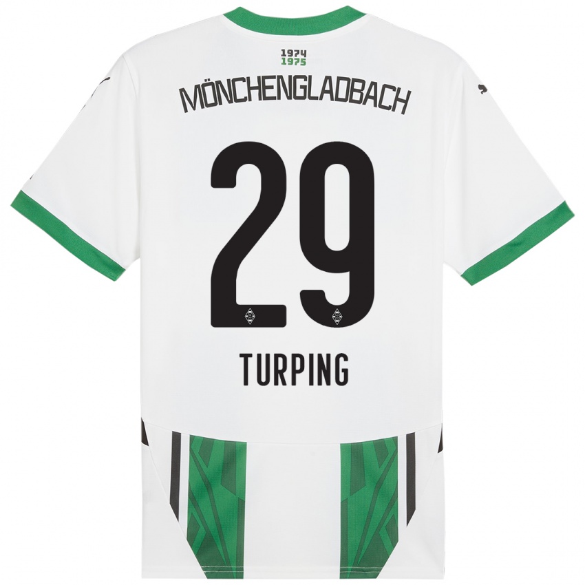 Kinderen Selim Turping #29 Wit Groen Thuisshirt Thuistenue 2024/25 T-Shirt