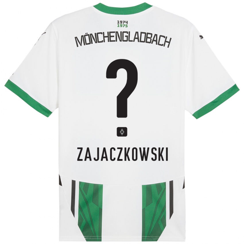 Kinderen Vincent Zajaczkowski #0 Wit Groen Thuisshirt Thuistenue 2024/25 T-Shirt