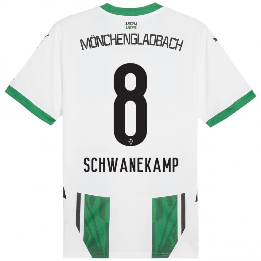 Kinderen Jana Schwanekamp #8 Wit Groen Thuisshirt Thuistenue 2024/25 T-Shirt