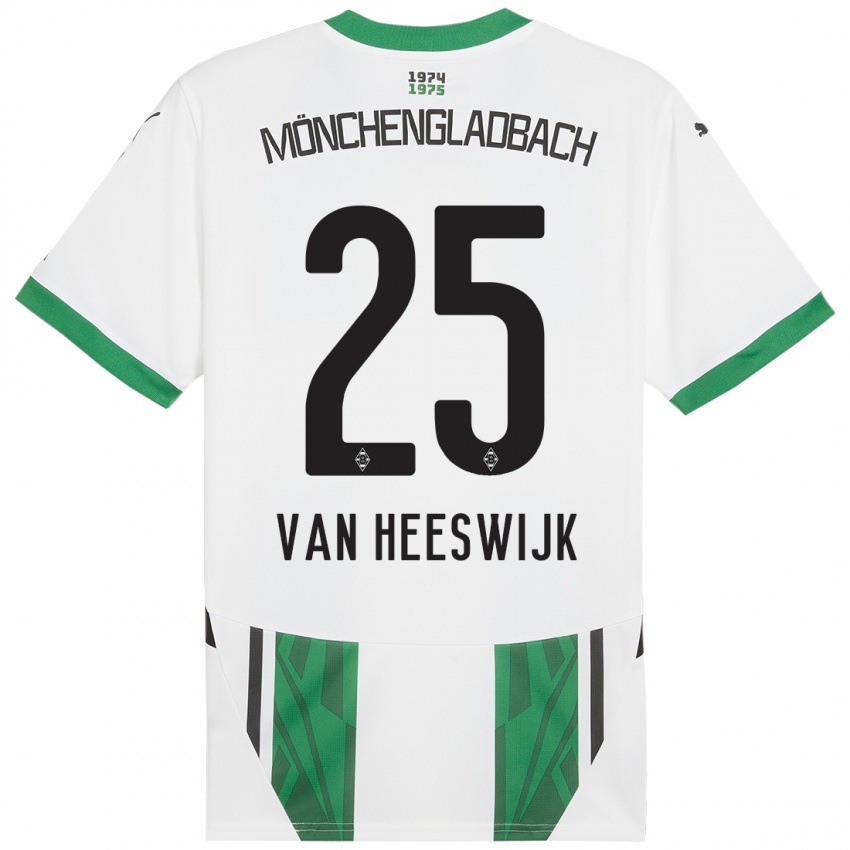 Kinderen Amber Van Heeswijk #25 Wit Groen Thuisshirt Thuistenue 2024/25 T-Shirt