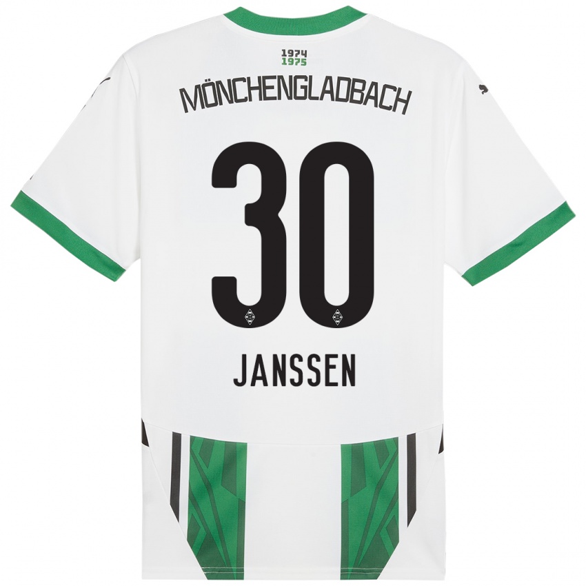 Kinderen Annalena Janssen #30 Wit Groen Thuisshirt Thuistenue 2024/25 T-Shirt