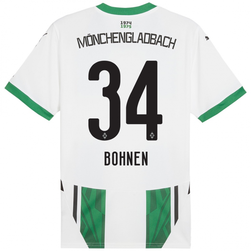 Kinderen Bohnen #34 Wit Groen Thuisshirt Thuistenue 2024/25 T-Shirt