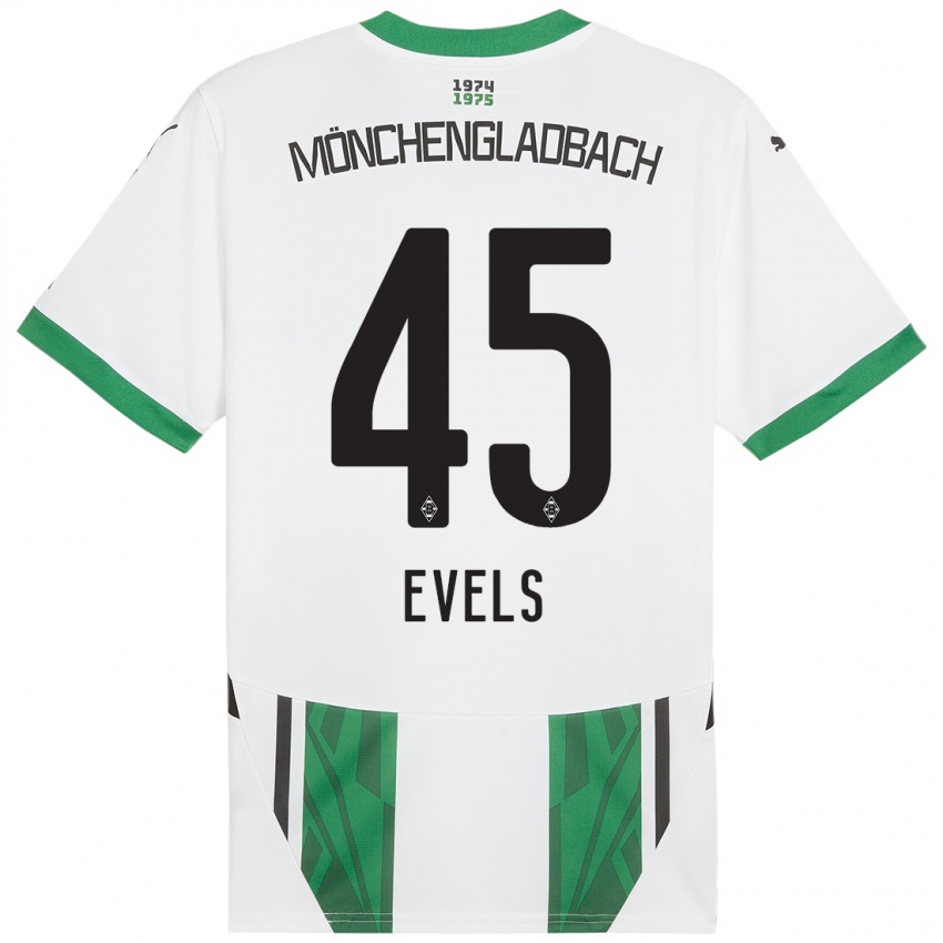 Kinderen Emily Evels #45 Wit Groen Thuisshirt Thuistenue 2024/25 T-Shirt