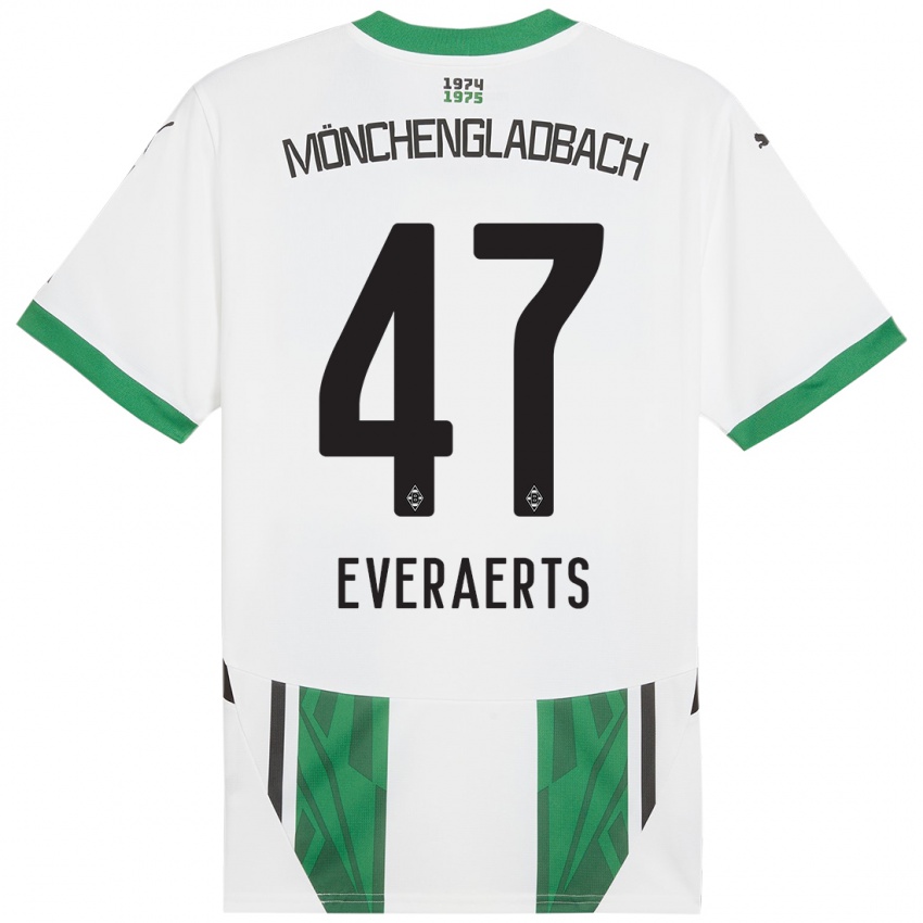 Kinderen Kim Everaerts #47 Wit Groen Thuisshirt Thuistenue 2024/25 T-Shirt