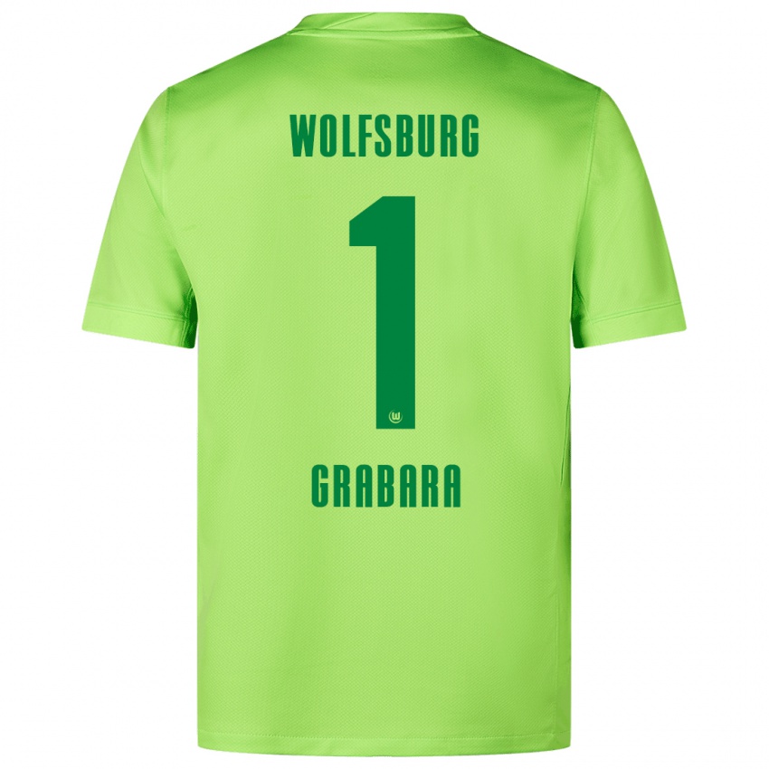 Kinderen Kamil Grabara #1 Fluorescerend Groen Thuisshirt Thuistenue 2024/25 T-Shirt