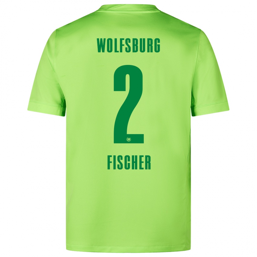 Kinderen Kilian Fischer #2 Fluorescerend Groen Thuisshirt Thuistenue 2024/25 T-Shirt