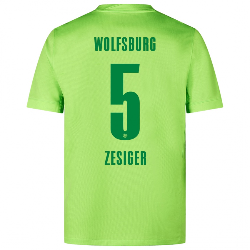 Kinderen Cédric Zesiger #5 Fluorescerend Groen Thuisshirt Thuistenue 2024/25 T-Shirt