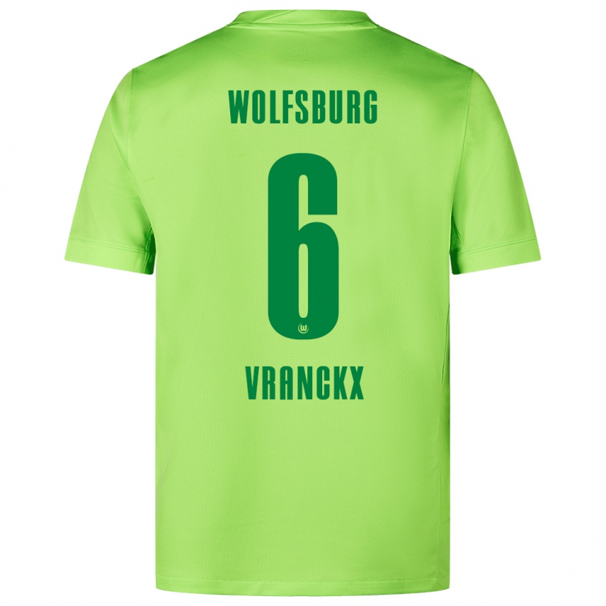 Kinderen Aster Vranckx #6 Fluorescerend Groen Thuisshirt Thuistenue 2024/25 T-Shirt