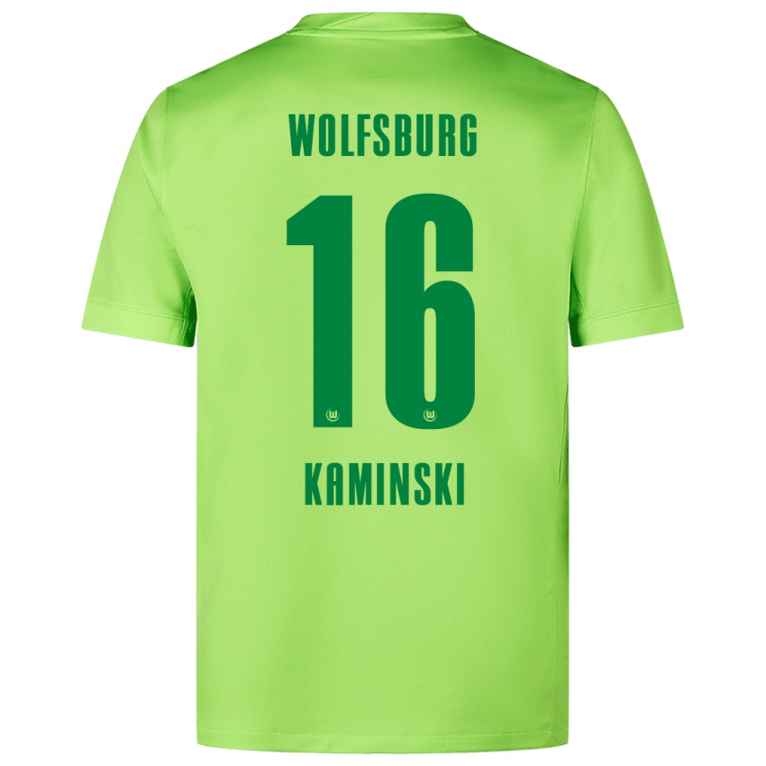 Kinderen Jakub Kaminski #16 Fluorescerend Groen Thuisshirt Thuistenue 2024/25 T-Shirt