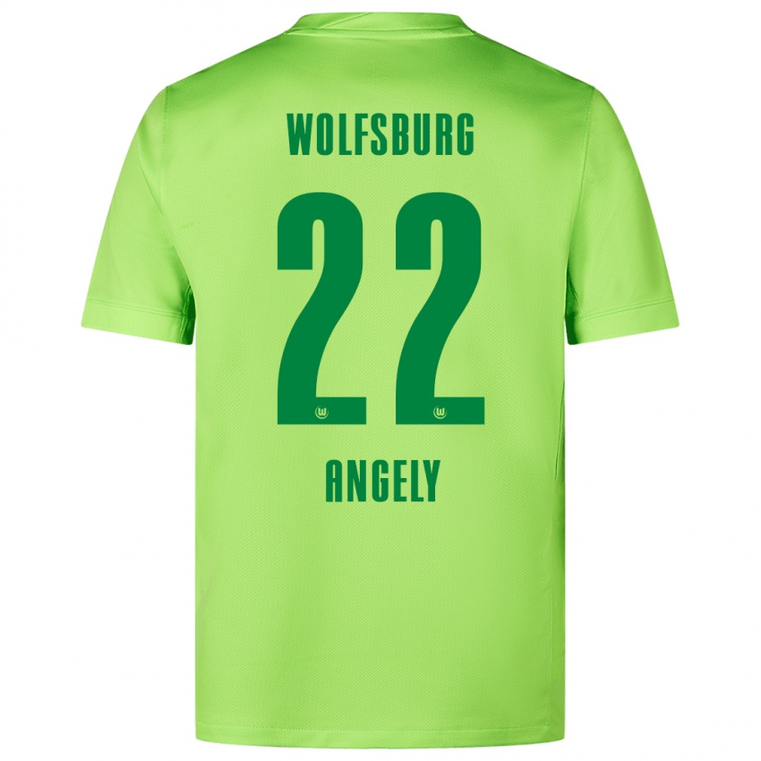 Kinderen Mathys Angély #22 Fluorescerend Groen Thuisshirt Thuistenue 2024/25 T-Shirt