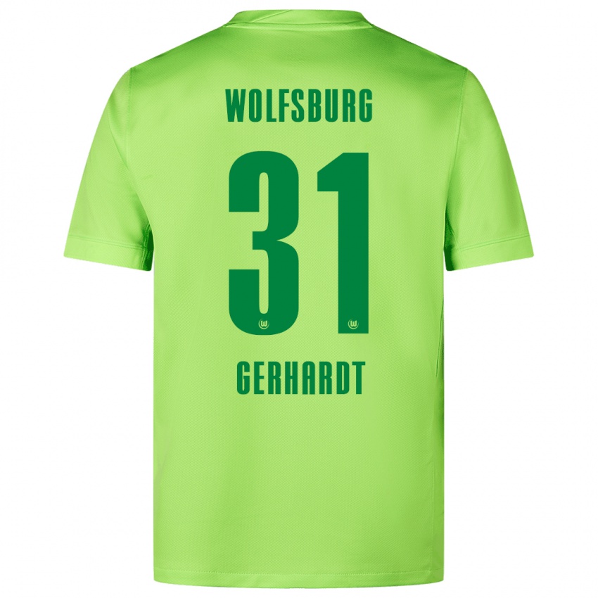 Kinderen Yannick Gerhardt #31 Fluorescerend Groen Thuisshirt Thuistenue 2024/25 T-Shirt