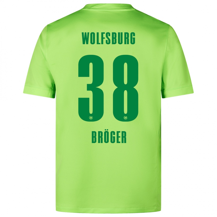 Kinderen Bennit Bröger #38 Fluorescerend Groen Thuisshirt Thuistenue 2024/25 T-Shirt