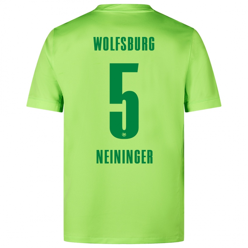 Kinderen Tim Neininger #5 Fluorescerend Groen Thuisshirt Thuistenue 2024/25 T-Shirt