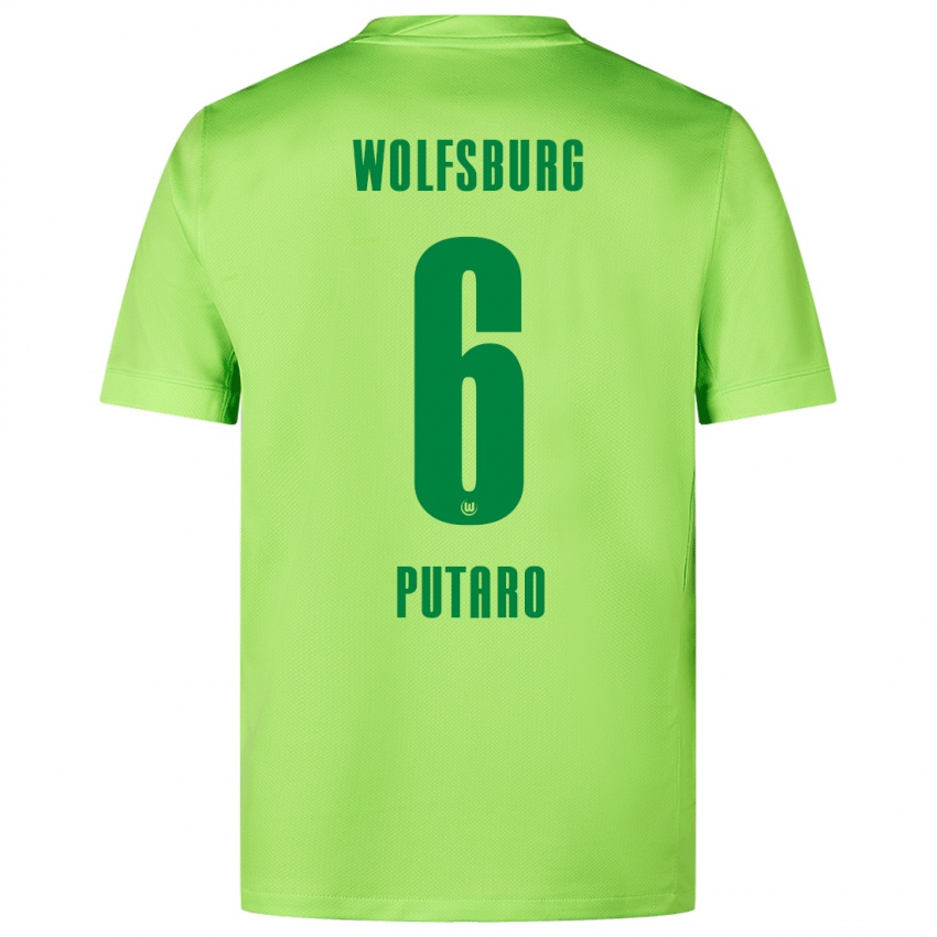 Kinderen Luca Putaro #6 Fluorescerend Groen Thuisshirt Thuistenue 2024/25 T-Shirt