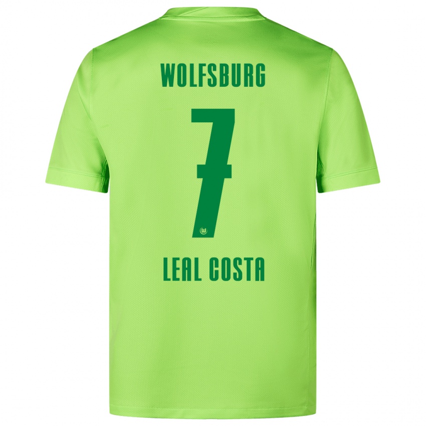 Kinderen David Leal Costa #7 Fluorescerend Groen Thuisshirt Thuistenue 2024/25 T-Shirt