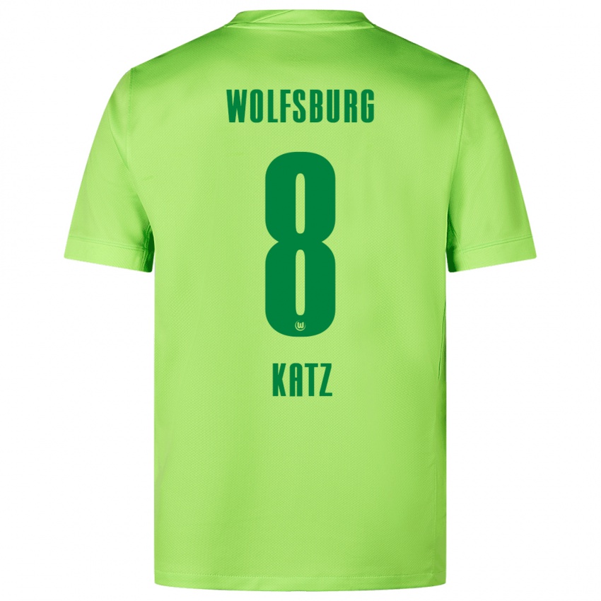 Kinderen Bruno Katz #8 Fluorescerend Groen Thuisshirt Thuistenue 2024/25 T-Shirt