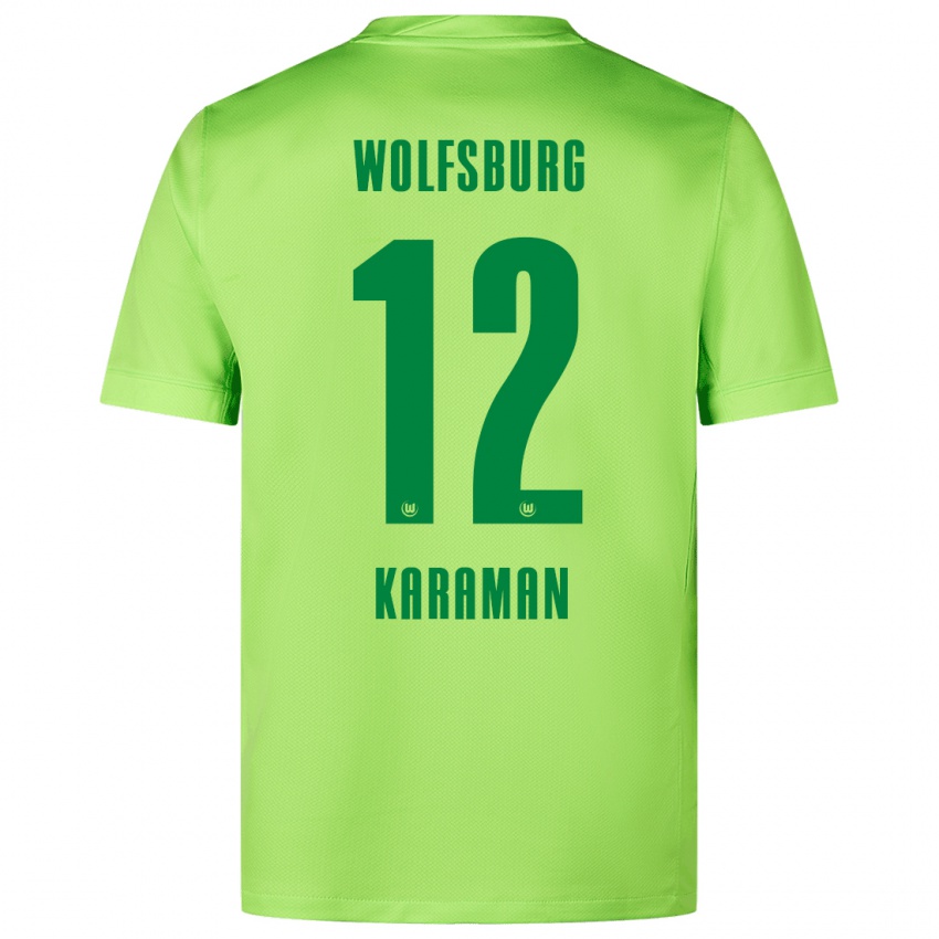 Kinderen Tarik Karaman #12 Fluorescerend Groen Thuisshirt Thuistenue 2024/25 T-Shirt