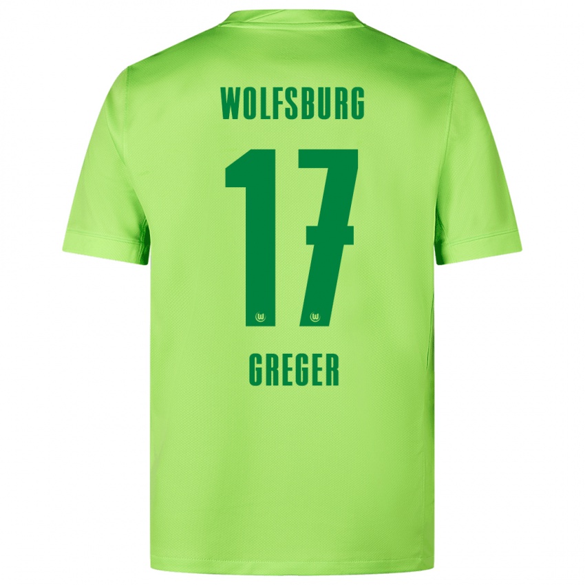 Kinderen Max Greger #17 Fluorescerend Groen Thuisshirt Thuistenue 2024/25 T-Shirt