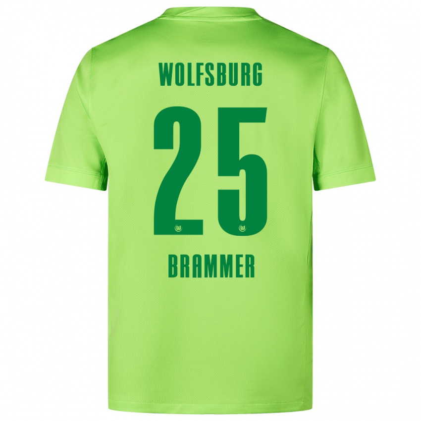 Kinderen Ole Brammer #25 Fluorescerend Groen Thuisshirt Thuistenue 2024/25 T-Shirt