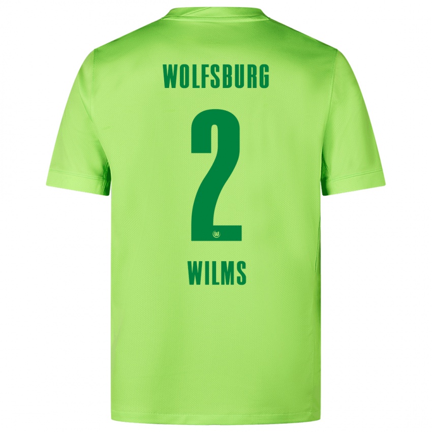 Kinderen Lynn Wilms #2 Fluorescerend Groen Thuisshirt Thuistenue 2024/25 T-Shirt