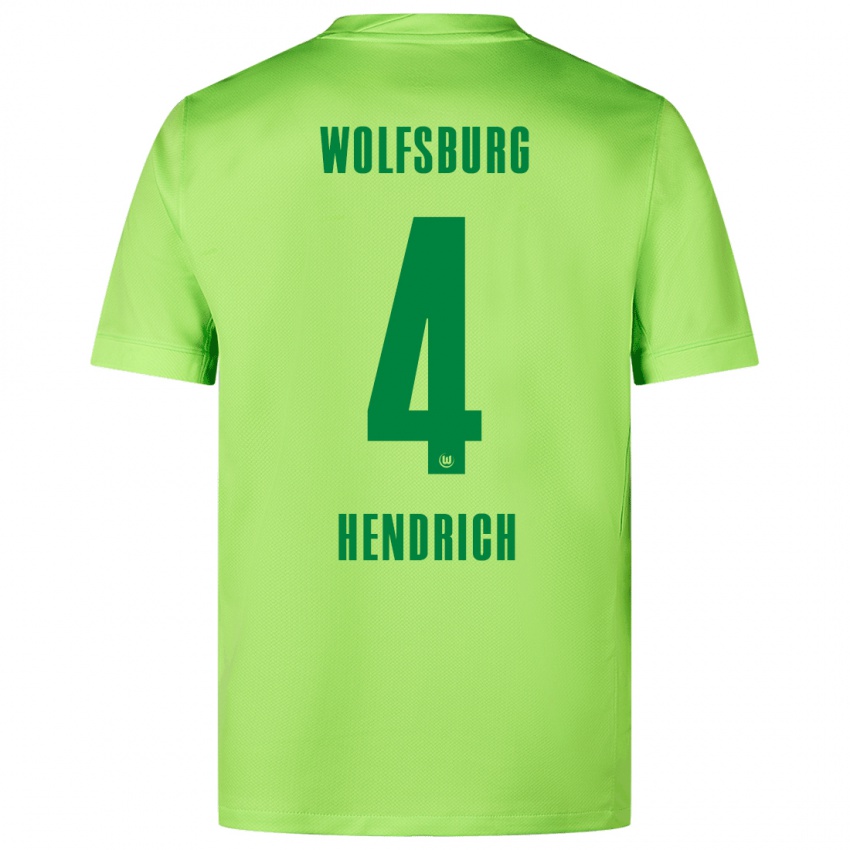 Kinderen Kathrin Hendrich #4 Fluorescerend Groen Thuisshirt Thuistenue 2024/25 T-Shirt