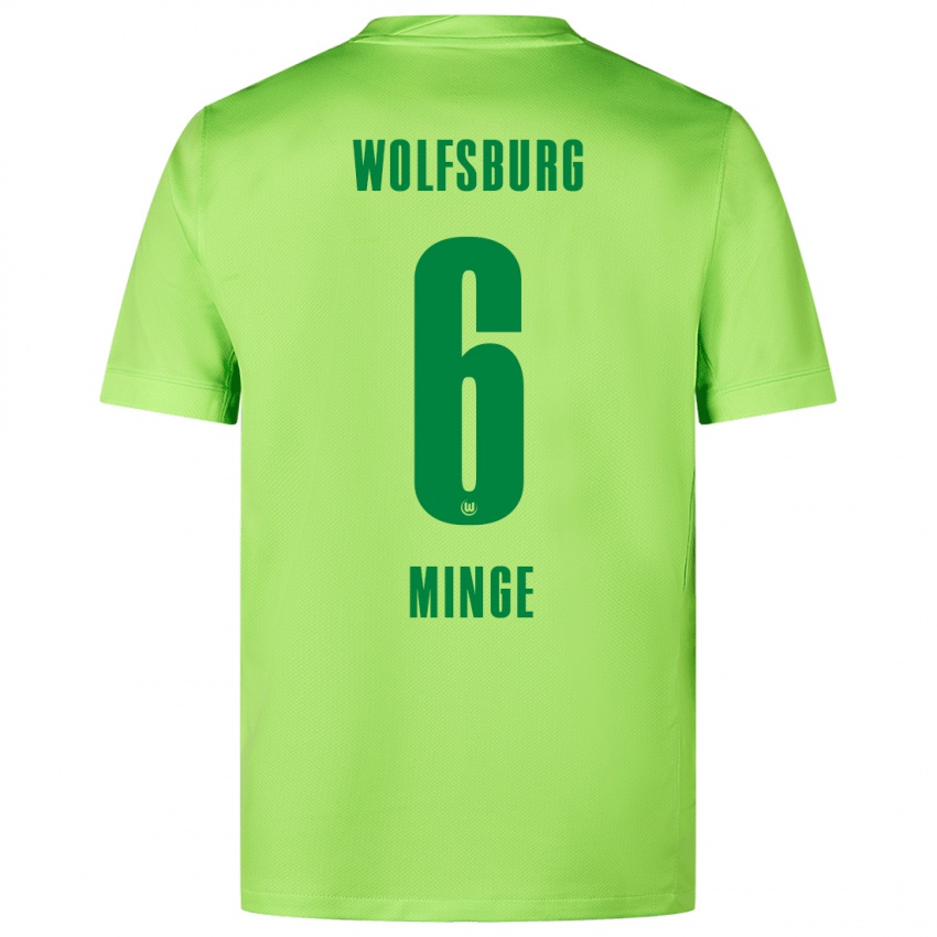 Kinderen Janina Minge #6 Fluorescerend Groen Thuisshirt Thuistenue 2024/25 T-Shirt