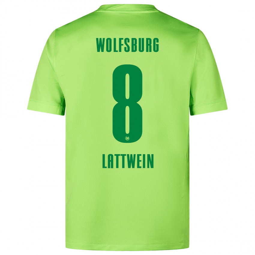 Kinderen Lena Lattwein #8 Fluorescerend Groen Thuisshirt Thuistenue 2024/25 T-Shirt