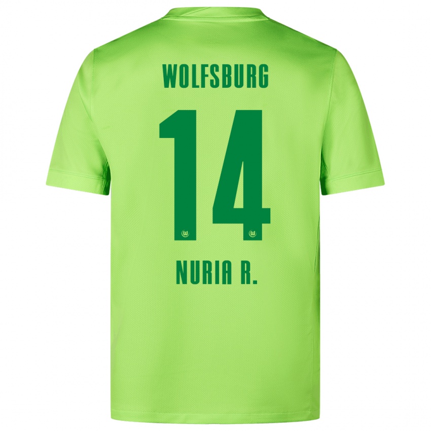 Kinderen Nuria Rabano #14 Fluorescerend Groen Thuisshirt Thuistenue 2024/25 T-Shirt