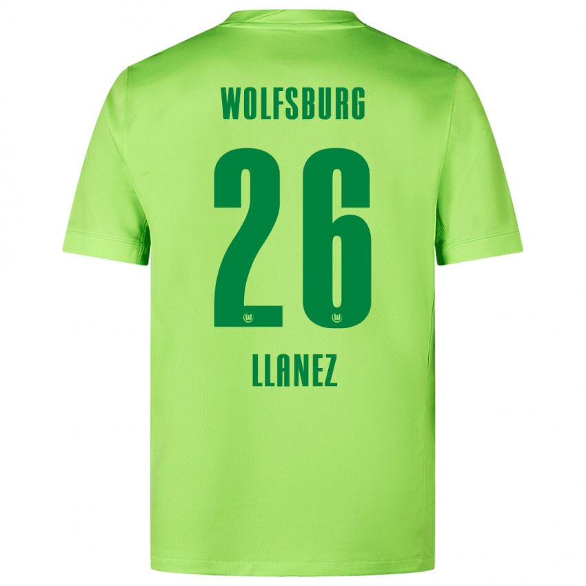 Kinderen Ulysses Llanez #26 Fluorescerend Groen Thuisshirt Thuistenue 2024/25 T-Shirt