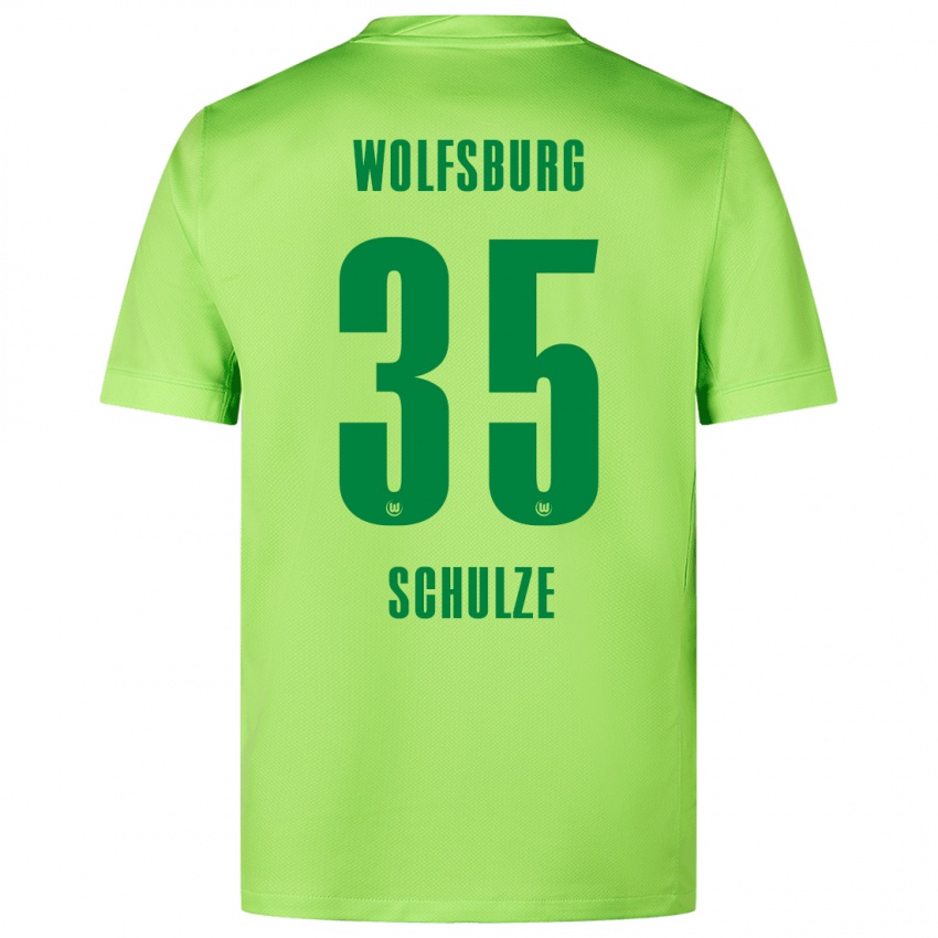 Kinderen Philipp Schulze #35 Fluorescerend Groen Thuisshirt Thuistenue 2024/25 T-Shirt