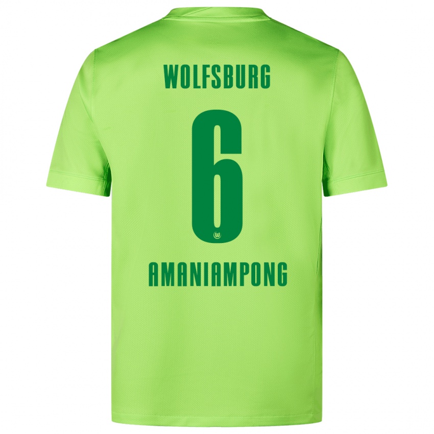 Kinderen Marces Amaniampong #6 Fluorescerend Groen Thuisshirt Thuistenue 2024/25 T-Shirt