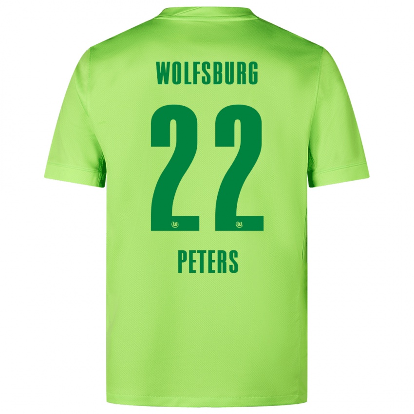 Kinderen Laurin Peters #22 Fluorescerend Groen Thuisshirt Thuistenue 2024/25 T-Shirt