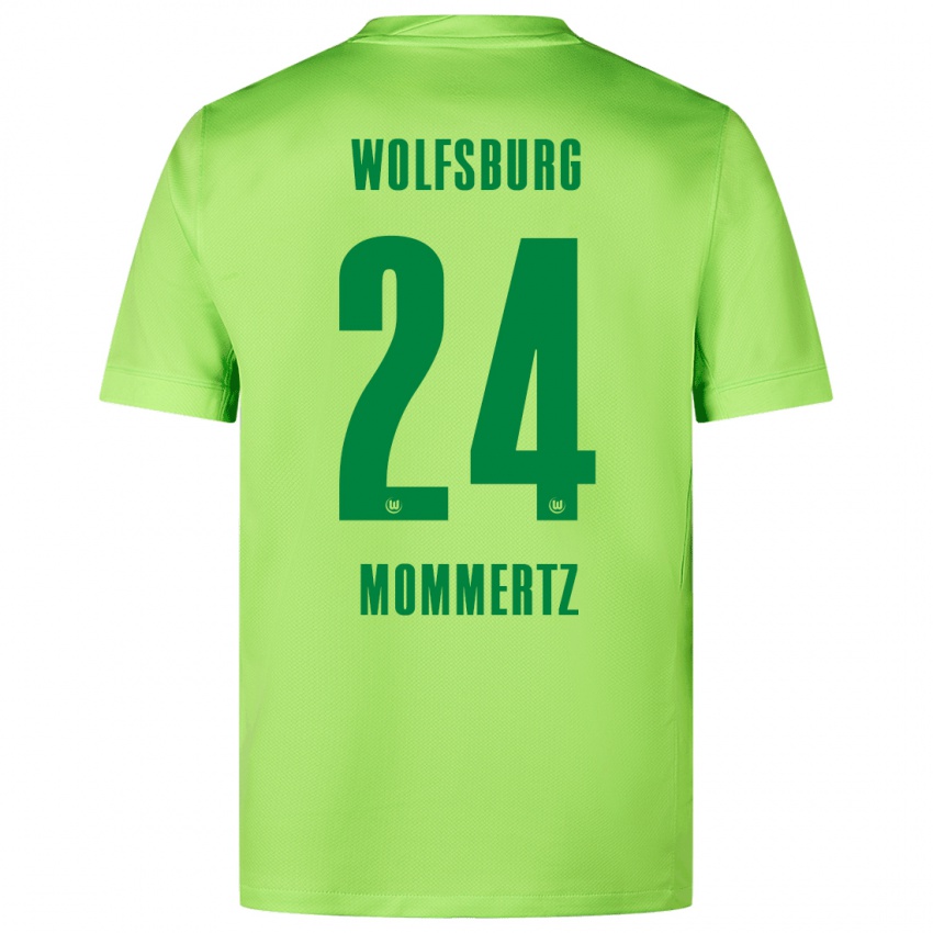 Kinderen Benjamin Mommertz #24 Fluorescerend Groen Thuisshirt Thuistenue 2024/25 T-Shirt