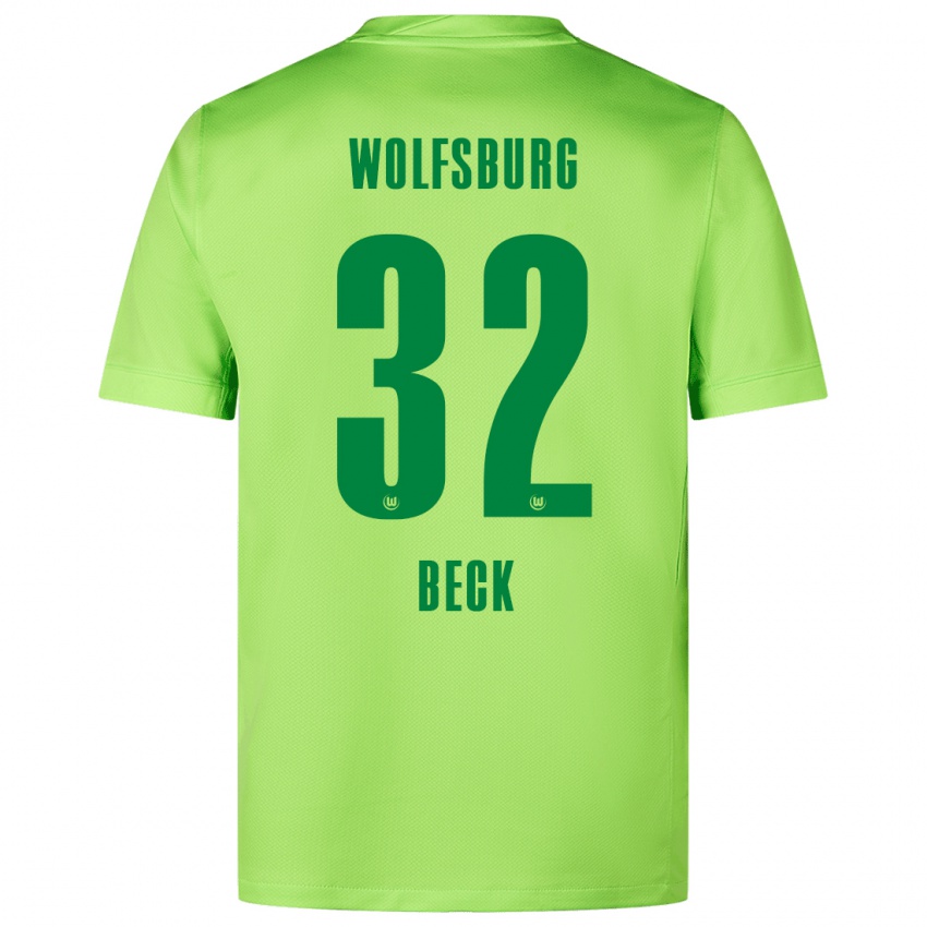 Kinderen Kiara Beck #32 Fluorescerend Groen Thuisshirt Thuistenue 2024/25 T-Shirt