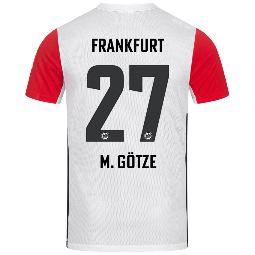 Kinderen Mario Götze #27 Wit Rood Thuisshirt Thuistenue 2024/25 T-Shirt