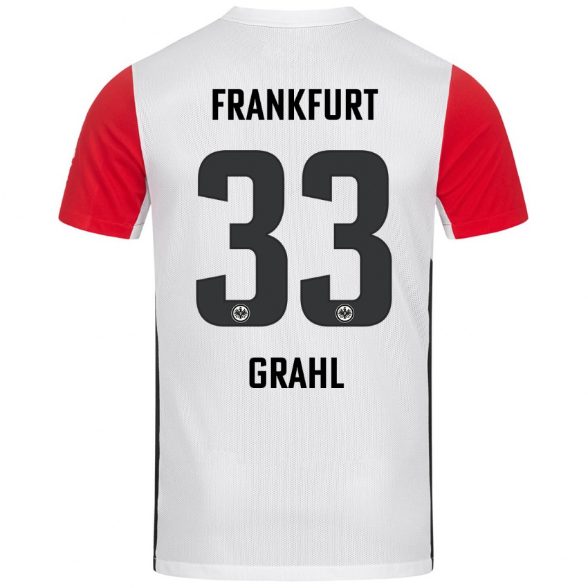 Kinderen Jens Grahl #33 Wit Rood Thuisshirt Thuistenue 2024/25 T-Shirt