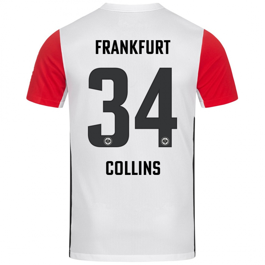 Kinderen Nnamdi Collins #34 Wit Rood Thuisshirt Thuistenue 2024/25 T-Shirt