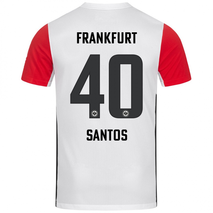 Kinderen Kauã Santos #40 Wit Rood Thuisshirt Thuistenue 2024/25 T-Shirt