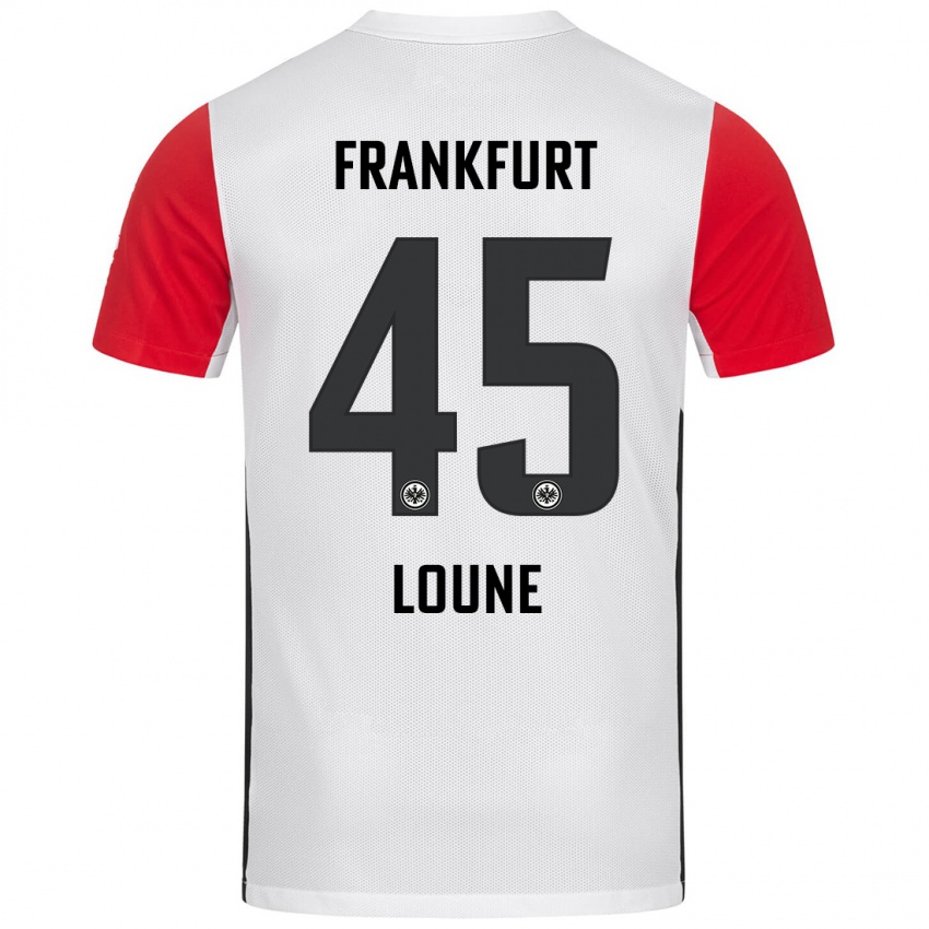 Kinderen Mehdi Loune #45 Wit Rood Thuisshirt Thuistenue 2024/25 T-Shirt