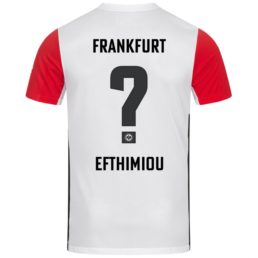 Kinderen Sissis Efthimiou #0 Wit Rood Thuisshirt Thuistenue 2024/25 T-Shirt