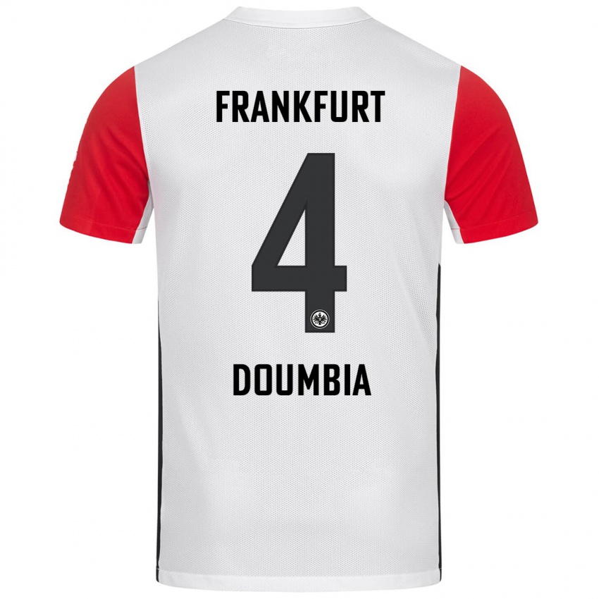 Kinderen Fousseny Doumbia #4 Wit Rood Thuisshirt Thuistenue 2024/25 T-Shirt