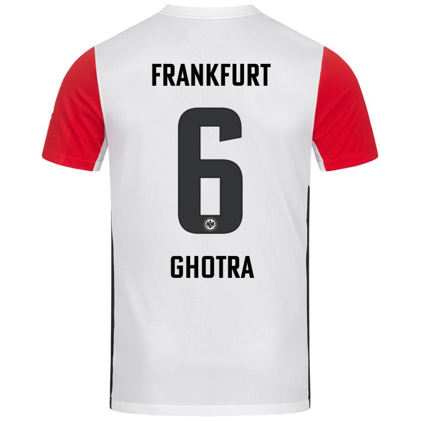 Kinderen Harpreet Ghotra #6 Wit Rood Thuisshirt Thuistenue 2024/25 T-Shirt