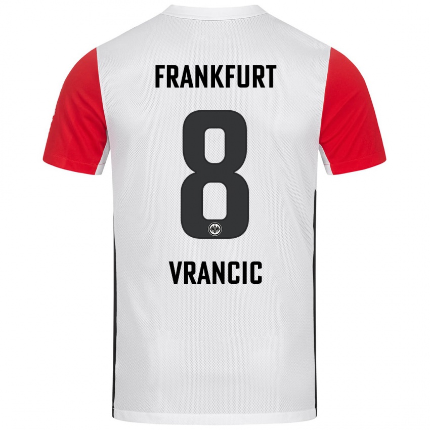 Kinderen Mario Vrancic #8 Wit Rood Thuisshirt Thuistenue 2024/25 T-Shirt