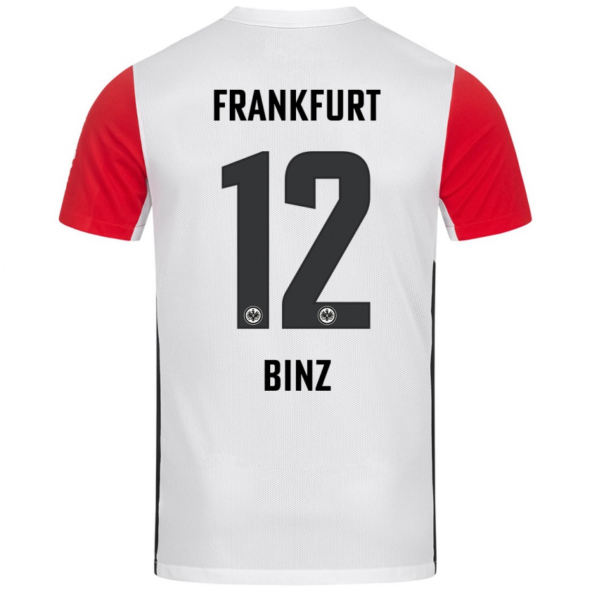 Kinderen Sam Binz #12 Wit Rood Thuisshirt Thuistenue 2024/25 T-Shirt